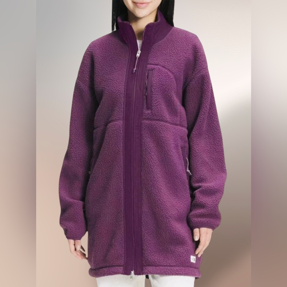 The North Face Cragmont Fleece Long Coat Women’s Jacket Warm Burgundy S